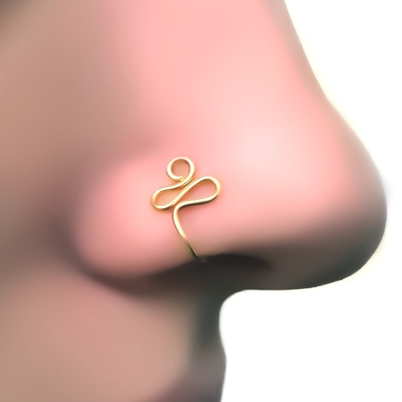 Moodtherapy Jewelry - Dragonfly nose cuff clip on fake/faux nose ring